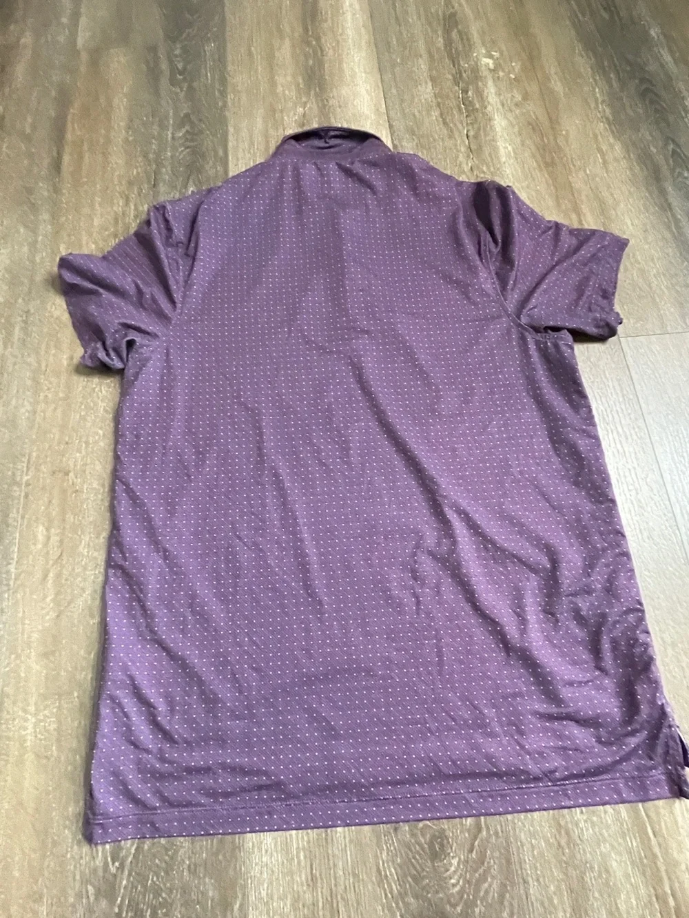 J. Crew Performance Men's Purple Polo  with Micro Dot Pattern L